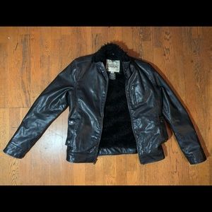 Black leather jacket